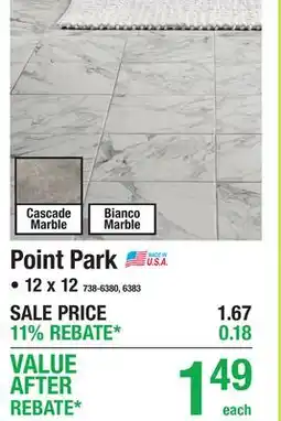 Menards Point Park offer