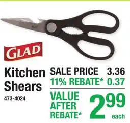 Menards Glad Kitchen Shears offer