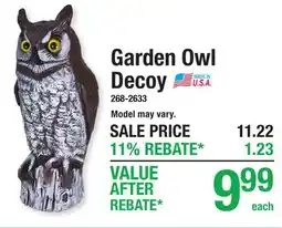 Menards Garden Owl Decoy offer