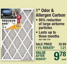 Menards 1 Odor & Allergen Carbon offer
