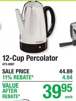 Menards 12-Cup Percolator offer