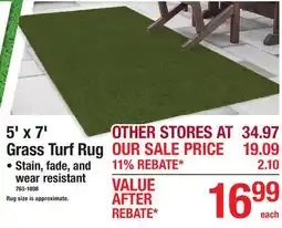 Menards 5' x 7' Grass Turf Rug offer