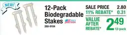 Menards 12-Pack Biodegradable Stakes offer