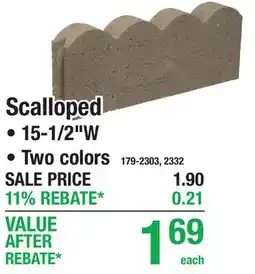 Menards Scalloped offer