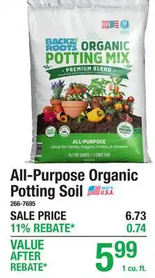 Menards All-Purpose Organic Potting Soil offer