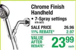 Menards Chrome Finish Handheld offer