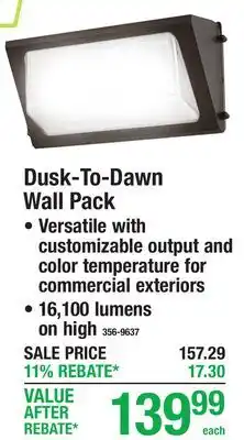 Menards Dusk-To-Dawn Dawn Wall Pack offer