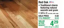 Menards Red Oak Solid Hardwood Flooring offer