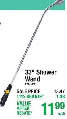 Menards 33 Shower Wand offer