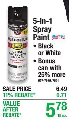 Menards 5-in-1 Spray Paint offer