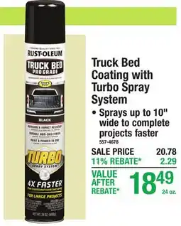 Menards Truck Bed Coating with Turbo Spray System offer