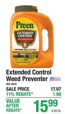 Menards Extended Control Weed Preventer offer