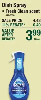Menards Dish Spray offer