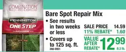 Menards Bare Spot Repair Mix offer
