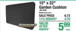 Menards 15 x 22 Garden Cushion offer