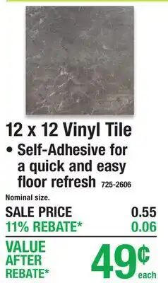 Menards 12 x 12 Vinyl Tile offer