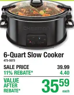 Menards 6-Quart Slow Cooker offer