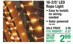 Menards 16-2/5' LED Rope Light offer
