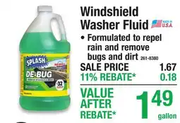 Menards Windshield Washer Fluid offer