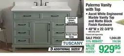 Menards Palermo Vanity with Top offer