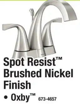 Menards Spot Resist Brushed Nickel Finish offer