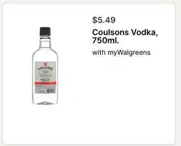 Walgreens Coulsons Vodka offer