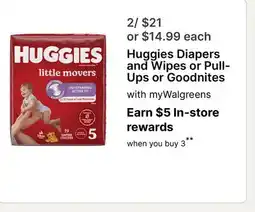 Walgreens Huggies Diapers and Wipes or Pull-Ups or Goodnites offer
