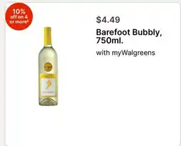 Walgreens Barefoot Bubbly, 750ml offer