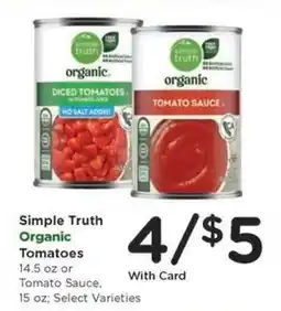 Kroger Simple Truth Organic Tomatoes offer