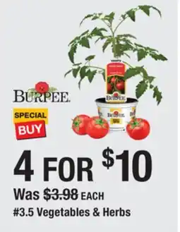 The Home Depot BURPEE #3.5 Vegetables & Herbs offer