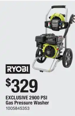 The Home Depot RYOBI 2900 PSI Gas Pressure Washer offer