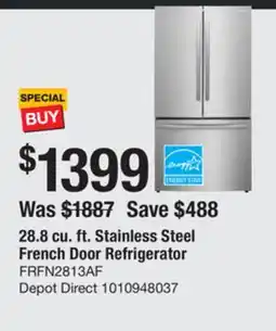The Home Depot FRIGIDAIRE 28.8 cu. ft. Stainless Steel French Door Refrigerator offer
