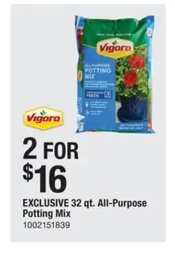 The Home Depot VIGORO 32 qt. All-Purpose Potting Mix offer