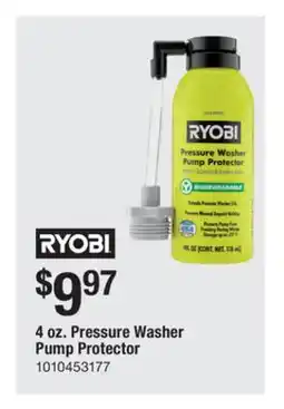 The Home Depot RYOBI 4 oz. Pressure Washer Pump Protector offer