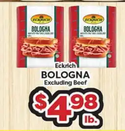 Torres Supermercado Eckrich BOLOGNA Excluding Beef offer