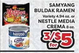 Torres Supermercado SAMYANG BULDAK RAMEN NESTLE MEDIA CREMA offer