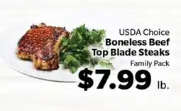 Living Fresh Market USDA Choice Boneless Beef Top Blade Steaks offer