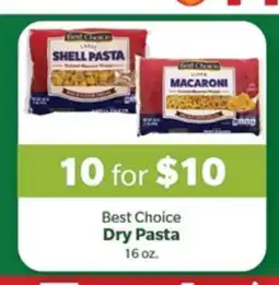 Living Fresh Market Best Choice Dry Pasta offer