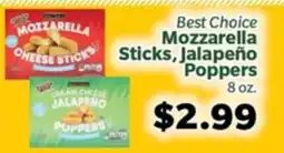 Living Fresh Market Best Choice Mozzarella Sticks, Jalapeño Poppers offer
