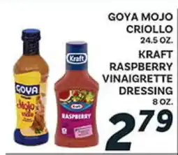 El Paso Grande GOYA MOJO CRIOLLO 24.5 OZ. KRAFT RASPBERRY VINAIGRETTE DRESSING 8 OZ offer
