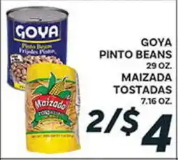 El Paso Grande GOYA PINTO BEANS 29 OZ. MAIZADA TOSTADAS 7.16 OZ offer