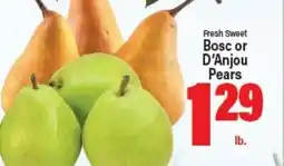 Angelo Caputo's Fresh Market Fresh Sweet Bosc or D'Anjou Pears offer