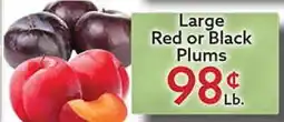 World Fresh Market Large Red or Black Plums offer