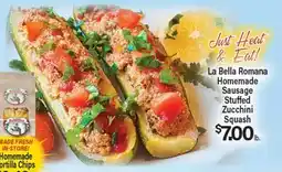 Angelo Caputo's Fresh Market La Bella Romana Homemade Sausage Stuffed Zucchini Squash offer