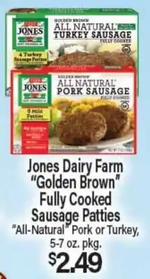 Angelo Caputo's Fresh Market Jones Dairy Farm Golden Brown Fully Cooked Sausage Patties offer