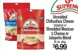 Angelo Caputo's Fresh Market Shredded Chihuahua Cheese Original or Shredded Mexican 3 Cheese or Jalapeño Blend offer