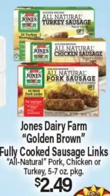 Angelo Caputo's Fresh Market Jones Dairy Farm Golden Brown Fully Cooked Sausage Links offer