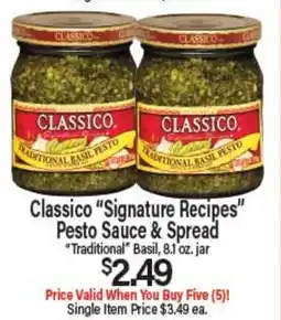 Angelo Caputo's Fresh Market Classico Signature Recipes Pesto Sauce & Spread offer