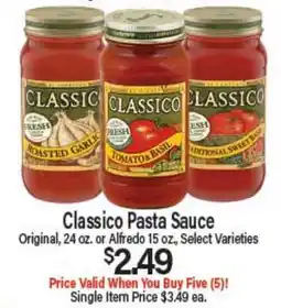 Angelo Caputo's Fresh Market Classico Pasta Sauce offer