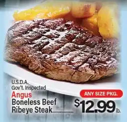 Angelo Caputo's Fresh Market Angus Boneless Beef Ribeye Steak offer